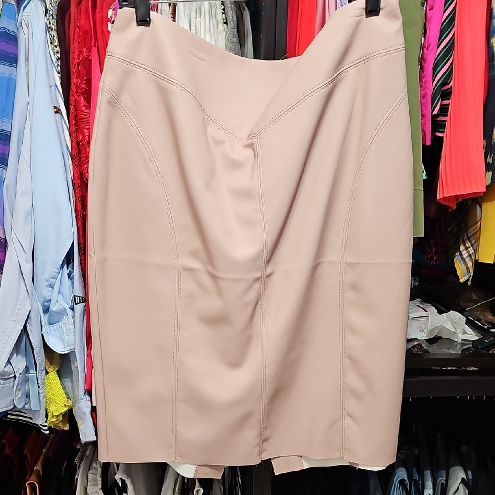 Express Mauve Faux Leather Pencil Skirt
